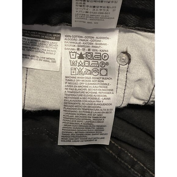 Men's Levis 505 Regular Fit Denim Jeans SZ 33x30 Black Modern Cotton Red Tab - Picture 12 of 13